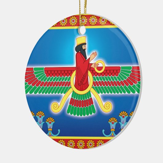 Zoroastrian-Perser Faravahar Keramikornament (Links)