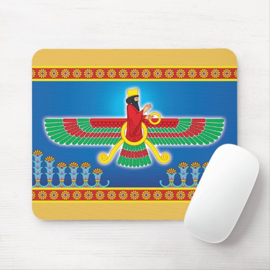 Zoroastrian-Perser Faravahar Mousepad (Mit Mouse)