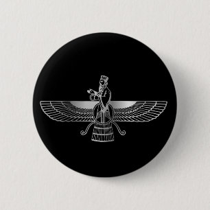 Zoroastrianism Faravahar Button