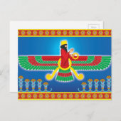 Zoroastrier persischer Faravahar Postkarte (Vorne/Hinten)
