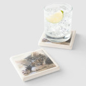 Zorro Kitten by Window Stone Untersetzer (Seitenansicht)