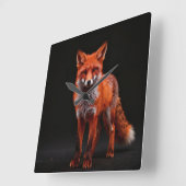 Zorro nocturno quadratische wanduhr (Winkel)