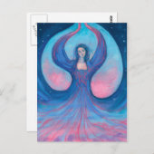 Zorya Dawn Goddess Slavic Folklore Surreal Fantasy Postkarte (Vorne/Hinten)