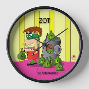 Zot Wall Clock Number 2 - Safecracker Uhr
