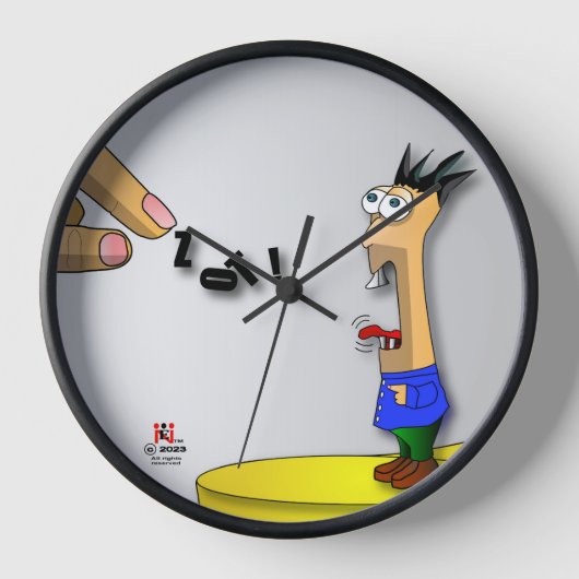 Zot Wall Clock Number 3 - Meldung Uhr (Vorderseite)