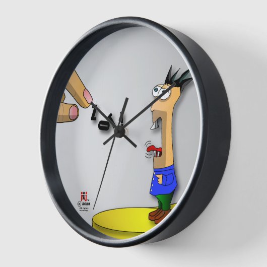 Zot Wall Clock Number 3 - Meldung Uhr (Winkel)