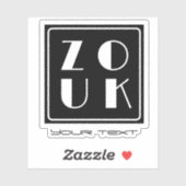 Zouk Dance Logo schwarz Vinyl Aufkleber (Blatt)