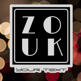 Zouk Dance Logo schwarz Vinyl Aufkleber