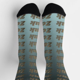Zouk tanzt in lila, roten, blauen Buchstaben Socken