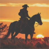 ZOYNK Cowboy Sunset 0023384 Aufkleber (Vorderseite)
