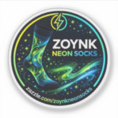 Zoynk Neon Socken Aufkleber (Vorderseite)