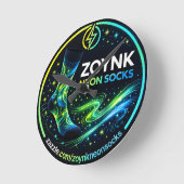 Zoynk Neon Socks Runde Wanduhr (Winkel)