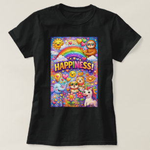 ZOYNK T-Shirt-Grafiken Happiness 0045418 T-Shirt