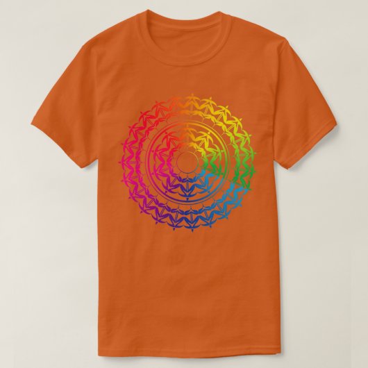 Zozo Regenbogen mandala Beste Wünsche multikolare T-Shirt (Design vorne)