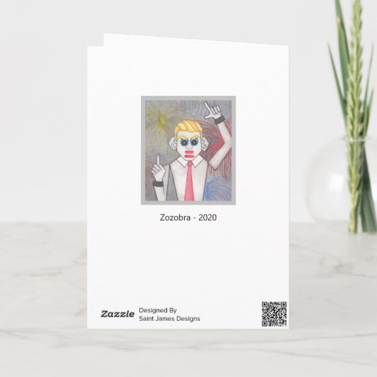 Zozobra Old Man Gloom Santa Fe NM Tradition 2020 Karte (Rückseite)