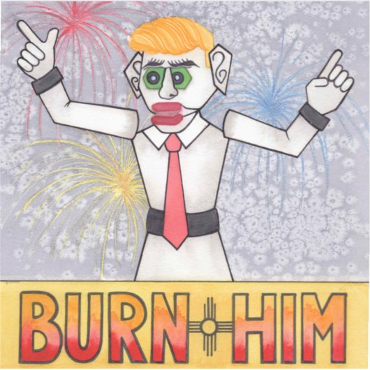 Zozobra Old Man Gloom Santa Fe, NM Tradition Aufkleber (Vorderseite)