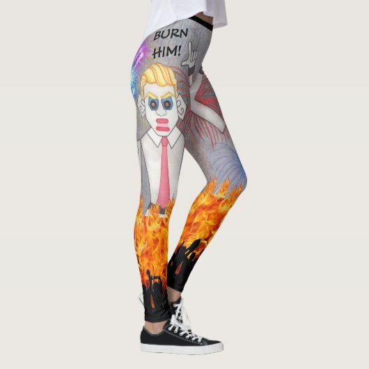Zozobra Santa Fe, NM Gloom weg! Verbringe ihn! Leggings (Rechts)