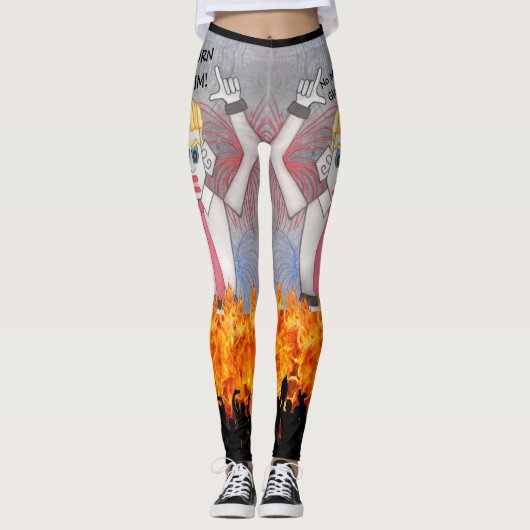 Zozobra Santa Fe, NM Gloom weg! Verbringe ihn! Leggings (Vorderseite)