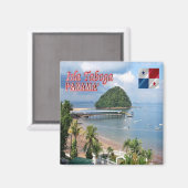 zPA003 PANAMA, Isla Taboga, El Morro Beach, Kühlsc Magnet (Vorderseite/Rückseite)