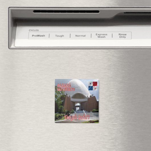 zPA012 PANAMA, Bahá'í Temple in San Miguelito, Magnet (In Situ (Geschirrspüler))