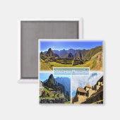zPE005 MACHU PICCHU, Mosaik, Peru, Amerika, Kühlsc Magnet (Vorderseite/Rückseite)