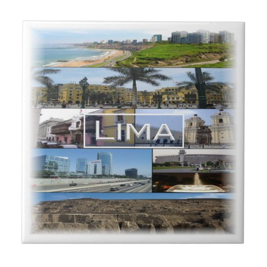 zPE008 Mosaik von LIMA in Peru, Amerika, Fliese (Vorderseite)