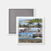 zPE008 Mosaik von LIMA in Peru, Amerika, Kühlschra Magnet (Vorderseite/Rückseite)