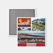 zPE016 PERU, Mosaik, Amerika, Frige Magnet (Vorderseite/Rückseite)