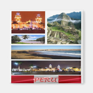 zPE016 PERU, Mosaik, Amerika, Frige Magnet