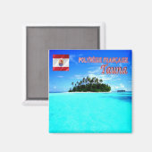 zPF004 TAUNA, Französisch-Polynesien, Ozeanien, Kü Magnet (Vorderseite/Rückseite)