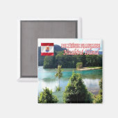 zPF009 HUAHINE ISLAND, Französisch-Polynesien, Küh Magnet (Vorderseite/Rückseite)