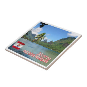 zPF013 COOK BAY, MOOREA, Französisch-Polynesien, Fliese