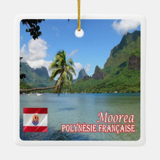 zPF013 COOK BAY, MOOREA, Französisch-Polynesien, Keramikornament (Rückseite)