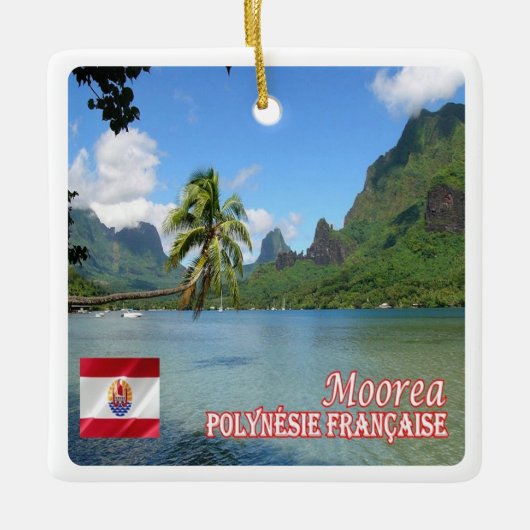 zPF013 COOK BAY, MOOREA, Französisch-Polynesien, Keramikornament (Vorderseite)