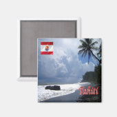 zPF014 TAHITI, Französisch-Polynesien, Ozeanien, K Magnet (Vorderseite/Rückseite)