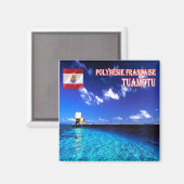 zPF016 TUAMOTU, Französisch-Polynesien, Ozeanien, Magnet (Vorderseite/Rückseite)