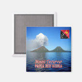zPG007 MOUNT TAVURVUR, Papua Neue Guinea, Kühlschr Magnet (Vorderseite/Rückseite)