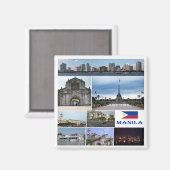 zPH003 MANILA Collage, Philippinen, Asien, Kühlsch Magnet (Vorderseite/Rückseite)