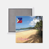zPH006 Strand von NACPAN, Philippinen, Asien, Kühl Magnet (Vorderseite/Rückseite)