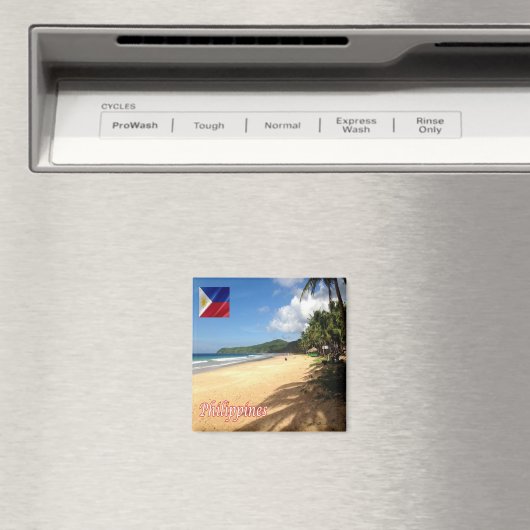 zPH006 Strand von NACPAN, Philippinen, Asien, Kühl Magnet (In Situ (Geschirrspüler))