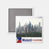 zPH008 Skyline von MAKATI, Philippinen Asien, Kühl Magnet (Vorderseite/Rückseite)