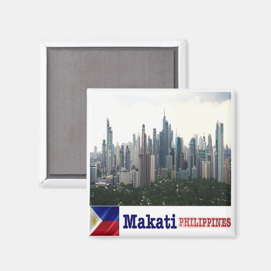 zPH008 Skyline von MAKATI, Philippinen Asien, Kühl Magnet (Vorderseite/Rückseite)