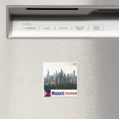 zPH008 Skyline von MAKATI, Philippinen Asien, Kühl Magnet (In Situ (Geschirrspüler))