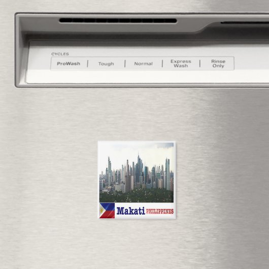 zPH008 Skyline von MAKATI, Philippinen Asien, Kühl Magnet (In Situ (Geschirrspüler))