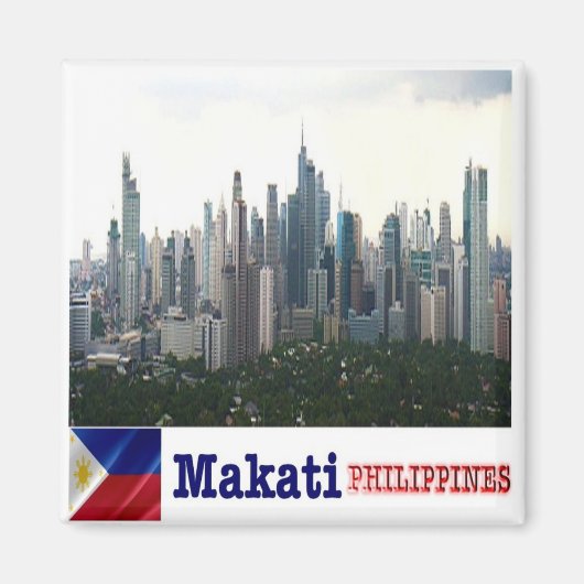 zPH008 Skyline von MAKATI, Philippinen Asien, Kühl Magnet (Vorne)