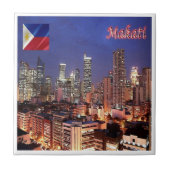 zPH009 MAKATI, Stadt für Nacht, Philippinen, Fliese (Vorderseite)