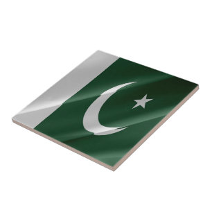 zPK002 schwellende pakistanische FLAG Pakistan, Fliese