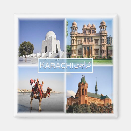 zPK004 KARACHI, MAZAR , QUAID, Pakistan, Kühlschra Magnet (Vorne)