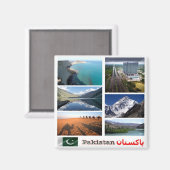 zPK005 Mosaik von PAKISTAN, Asien, Kühlschrank Magnet (Vorderseite/Rückseite)