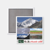 zPK007 GILGIT-BALTISTAN, Pakistan, Magnet (Vorderseite/Rückseite)